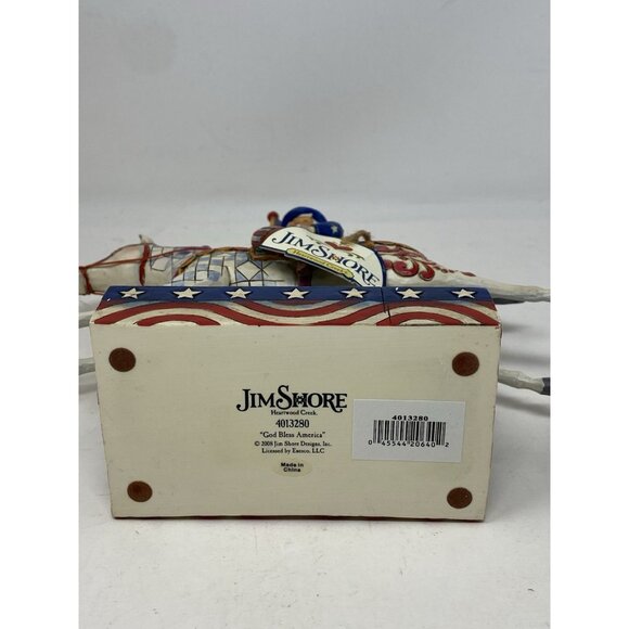 Jim Shore Heartwood Creek 2008 God Bless America Uncle Sam On Horse 4013280 RARE - Picture 10 of 13